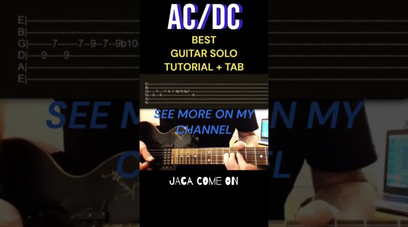 AC/DC - Thunderstruck - Guitar Solo Tutorial + Tab  #guitar