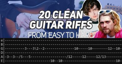 20 Great Clean Guitar Riffs Ranked From Easy to Hard (with TAB)