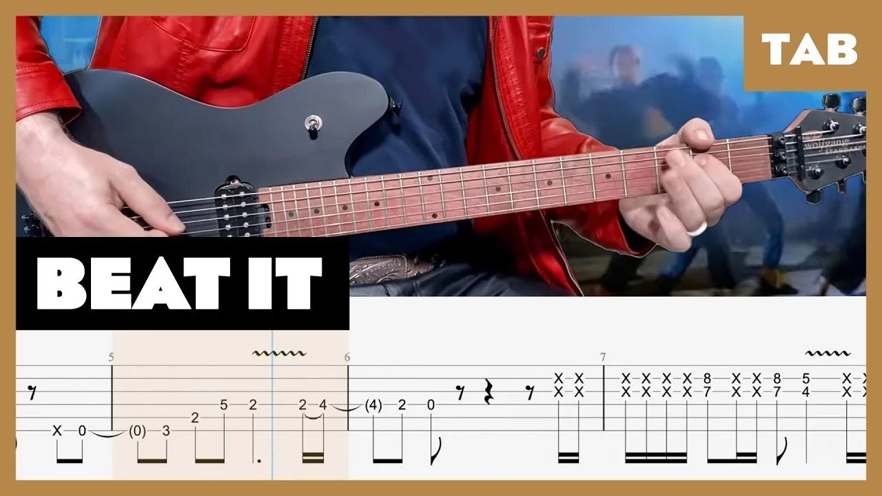 Beat It Michael Jackson Eddie Van Halen Cover Guitar Tab Lesson