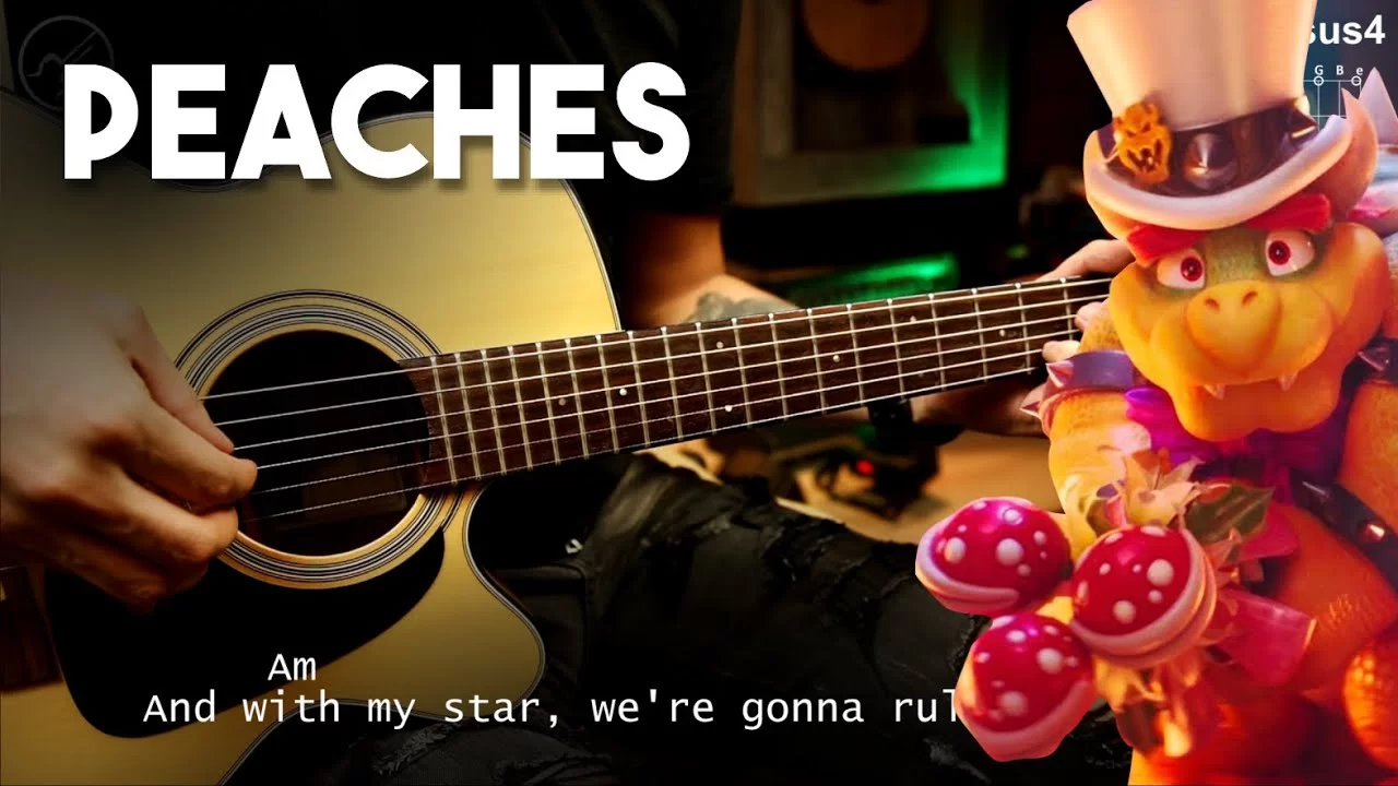 Peaches Bowser Jack Black Guitar Cover Chords Guitarra Acordes