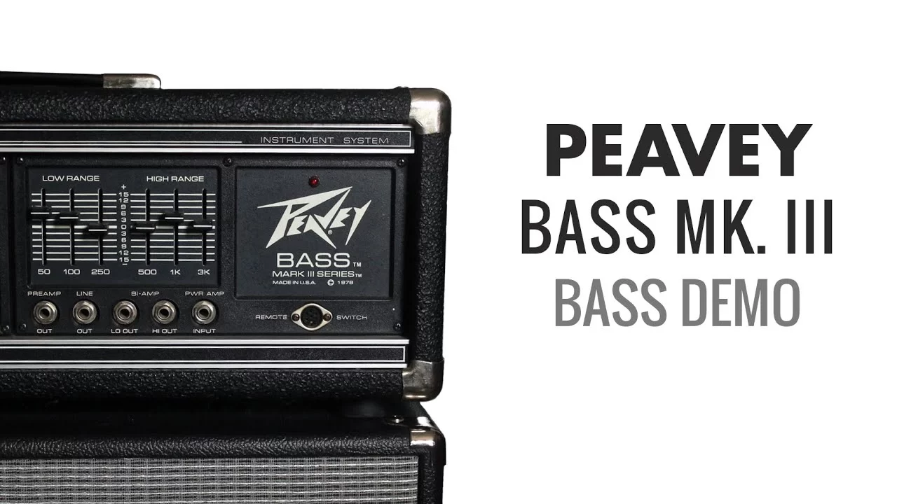 1980s Peavey Bass Mark III Series 400BH Amp Bass Sound Demo - Just The Tone