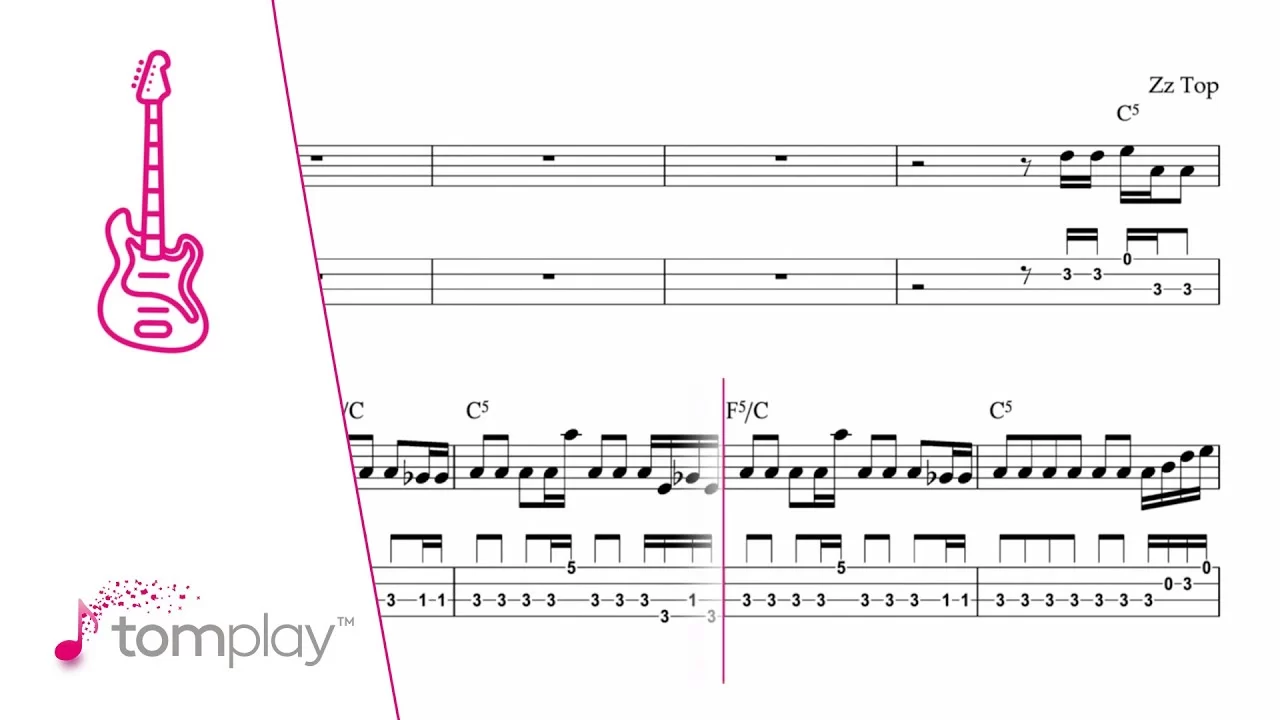 ZZ Top: Gimme All Your Lovin&' - Bass Tab with Play Along (Intermediate ...