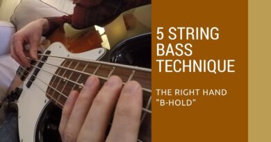 5 String Bass Guitar Technique - The "B Hold" Anchor Technique