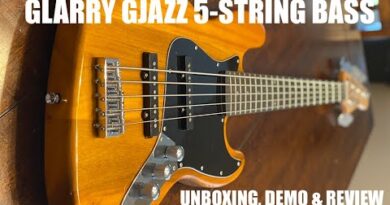 Glarry 5 string GJazz bass unboxing, demo and review