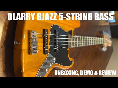 Glarry 5 string GJazz bass unboxing, demo and review