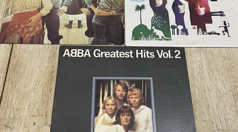 Lot of 3 ABBA LP Vinyl Records - Greatest Hits Vol. 2, Waterloo, The Album