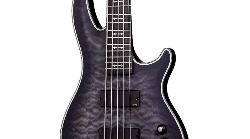 Schecter Hellraiser Extreme-5 Electric Bass Guitar Satin See-Thru Black