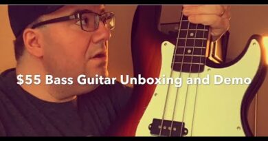 Cheapest bass guitar on eBay ($55) unboxing and review!