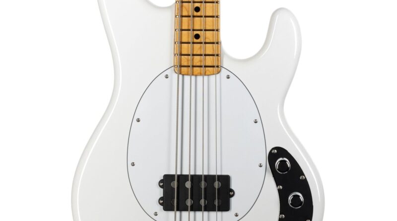 Ernie Ball Music Man Retro 70’s Stingray Electric Bass Guitar - White