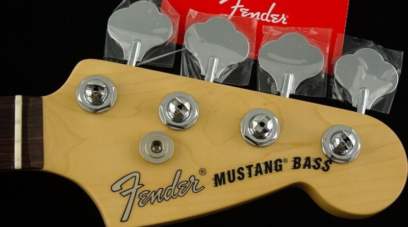 Fender American Performer Mustang Bass NECK & TUNERS Guitar Parts Rosewood