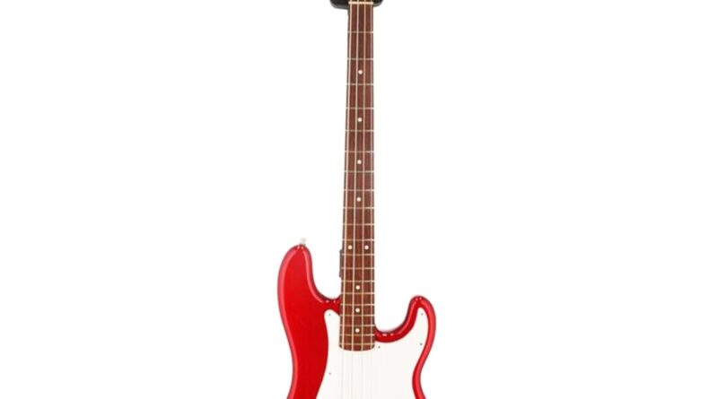 Fender Japan PB-STD Electric Bass Guitar Red Used with Soft Case