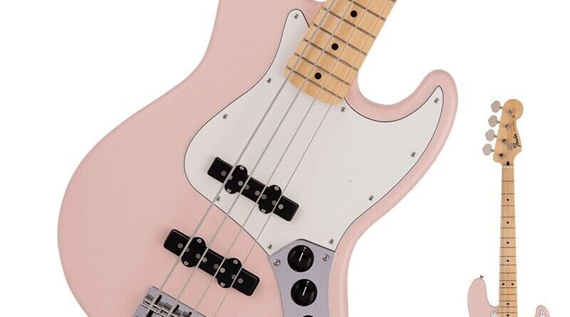 Fender Made in Japan Junior Collection Jazz Bass Satin Shell Pink Bass Guitar