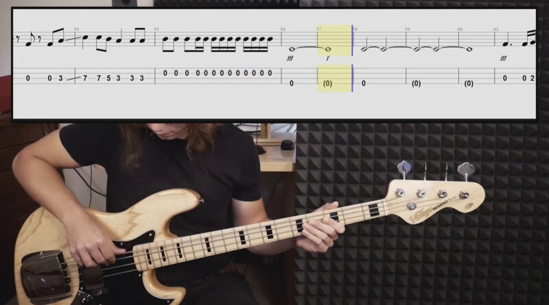 Fleetwood Mac - The Chain (bass cover with tabs in video)