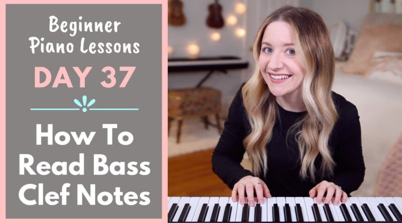 How To Read Notes On The Bass Clef (Beginner Piano Lessons: 37)