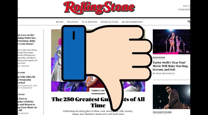 I Can't Believe the Rolling Stone's 250 Top Guitarist List (or Why Lists are Complete Codswallop)