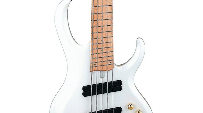 Ibanez BTB605MLM 5-String Multi-Scale Electric Bass Guitar Pearl White Matte