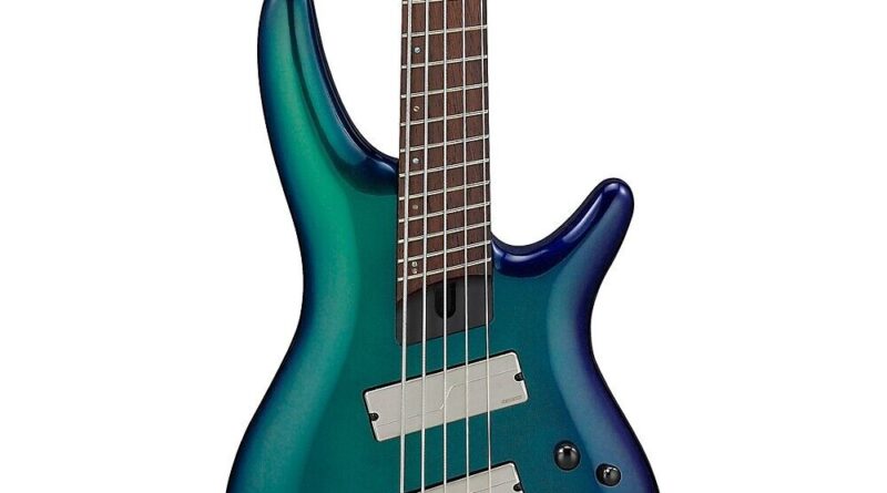 Ibanez SRMS725 5-String Multi-Scale Electric Bass Guitar Blue Chameleon