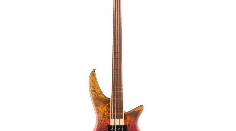 Jackson Pro Series Spectra Bass SBP IV 4-String Bass Guitar Amber Flame