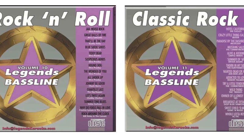 LEGENDS KARAOKE 2 CDG DISCS ROCK CLASSICS BASSLINE CDS MUSIC oldies cd+g lot