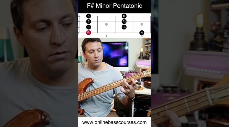 Major to Minor Pentatonic bass line exercise