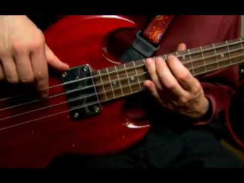 Measures 5-8 of an E Flat Scale for Advanced Bass Guitar