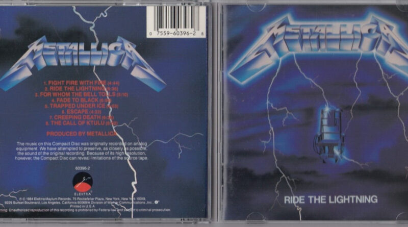 Metallica - Ride the Lightning (CD 1987 Elektra (Label)) EARLY PRESS M4S1