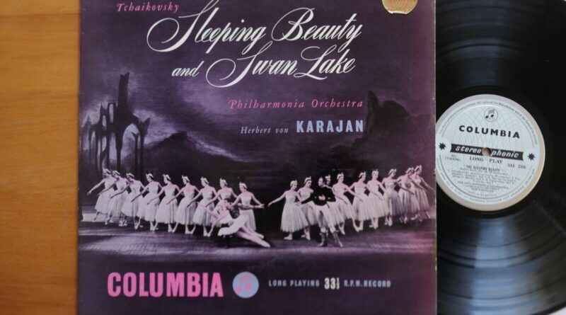 SAX 2306 ED1 Tchaikovsky Sleeping Beauty Swan Lake Karajan EX Columbia 1st B/S