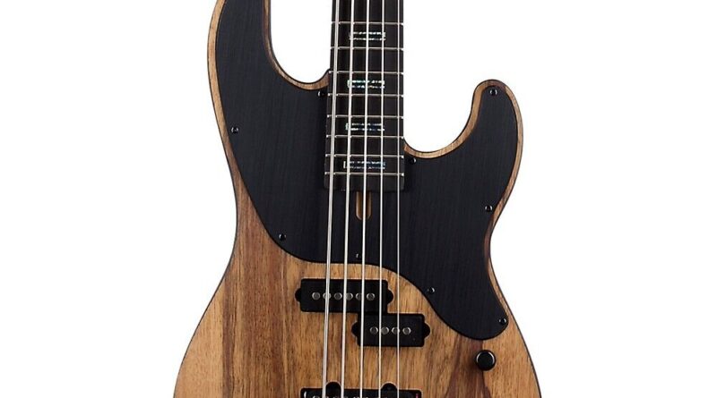 Schecter Guitar Research Model-T 5 Exotic 5-String Black Limba Bass Satin Nat