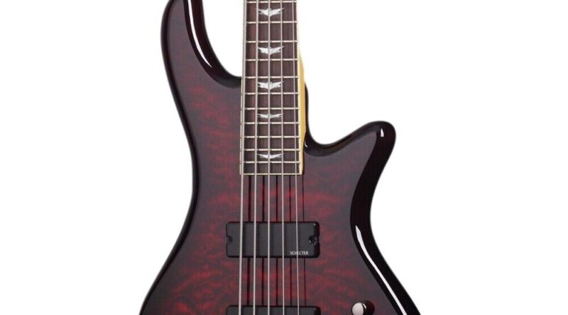 Schecter Guitar Research Stiletto Extreme-5 String Bass Black Cherry