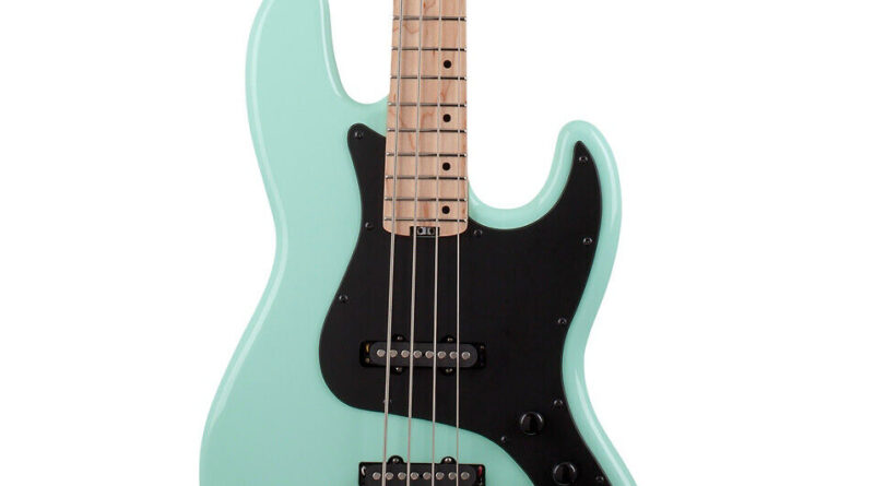 Schecter J-4 4-String Bass Guitar, Maple Fingerboard, Sea Foam Green