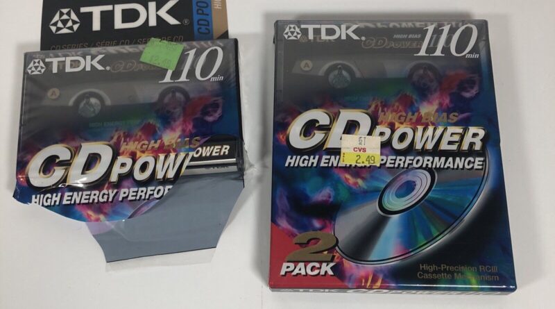 TDK Audio Cassette Tape CD Power High Bias 110 Min Type 2 PWR-110L2  Lot Of 3