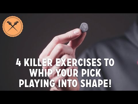 4 Killer Exercises To Whip Your Pick Playing Into Shape! Bass Lesson with Scott Devine