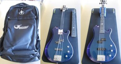 Bass Musician Magazine Reviews the Overhead Electric Travel Bass Guitar by Journey Instruments