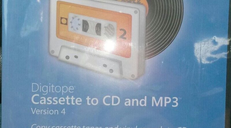 Digitope Cassette to CD & MP3 Version 4 Cord, Adaptor, Instructions, Disc Win 7+