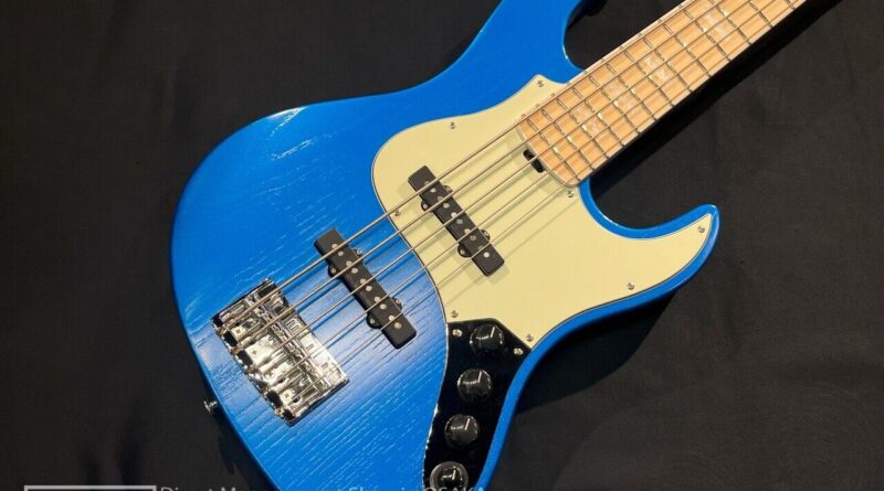 EDWARDS Electric Bass Guitar E-AMAZE-AS-5/M Metallic Blue Made in Japan New