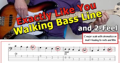 "Exactly Like You" Walking Bass Line ???? Bass Guitar Lesson ????