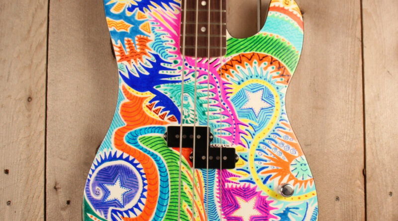 Fender Aerodyne Special CUSTOM Precision Bass ART GUITAR "Beach Blanket Bingo 2"