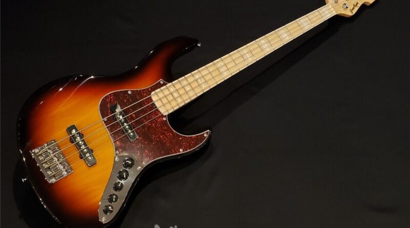 Grass Roots Electric Bass Guitar G-AMAZE Jazz Bass 3Tone Sunburst W/Gig Bag