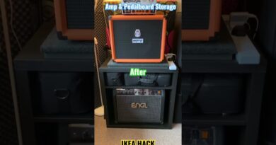 Guitar Amp Storage Hack - IKEA Kallax - pedalboard  amp storage ideas - bass amp storage studio