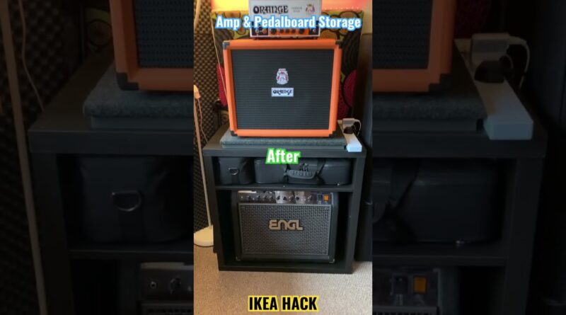 Guitar Amp Storage Hack - IKEA Kallax - pedalboard  amp storage ideas - bass amp storage studio