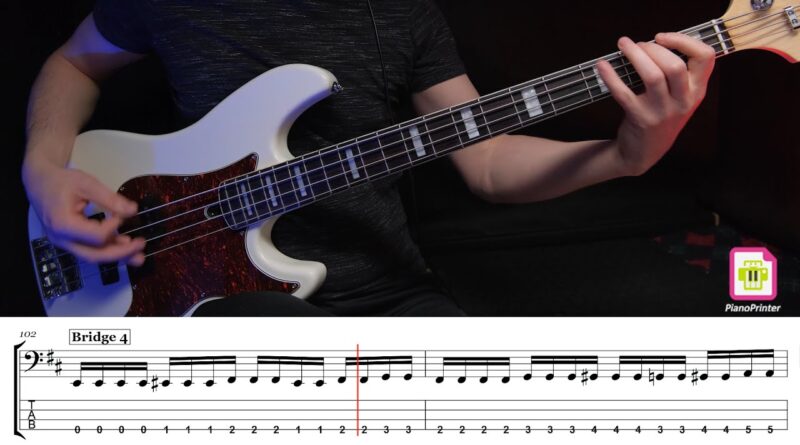 Guns N' Roses - Welcome To The Jungle Standard Tuning (Bass Cover with Tabs&Sheet Music)