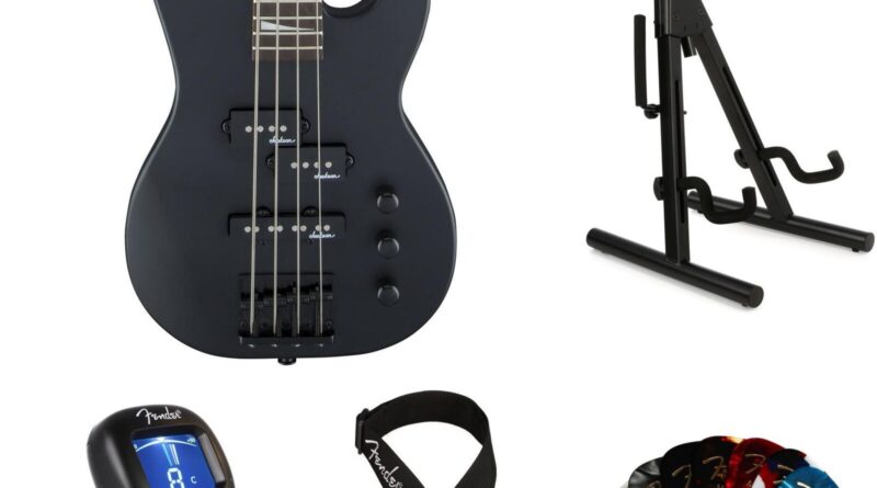 Jackson JS Series Concert Bass Minion JS1X Bass Guitar Essentials Bundle- Satin