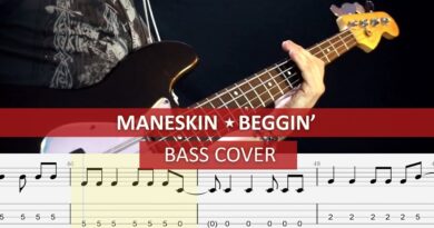 Maneskin - Beggin' / bass cover / playalong with TAB