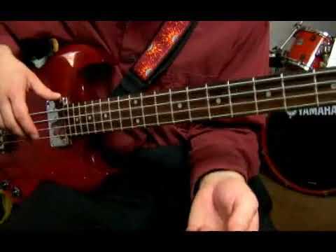 Measures 9-12 of a B Major Scale for Advanced Bass Guitar