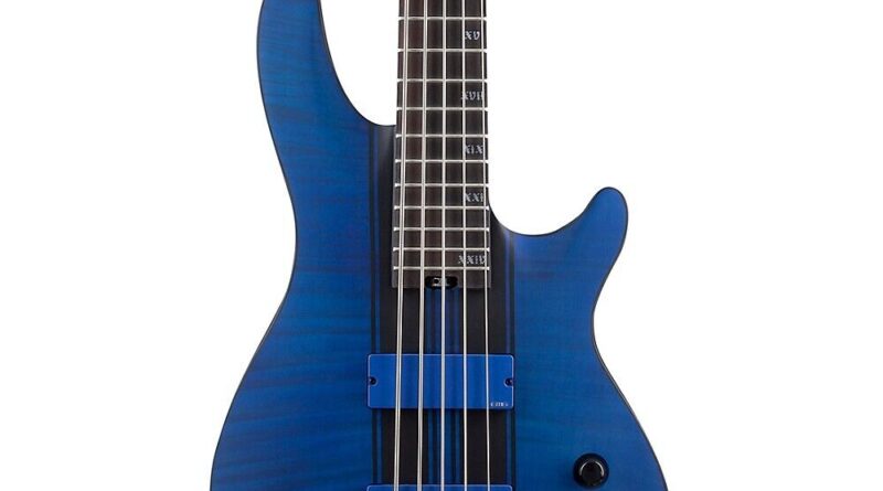 Schecter Guitar Research C-5 GT 5-String Bass Guitar Satin Trans Blu Refurbished