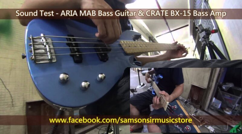 Sound Test ARIA MAB Bass Guitar & CRATE BX 15 Bass Amp