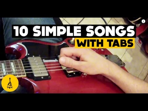 Super Easy Electric Guitar Songs For Beginners | 10 Simple Songs With Tabs