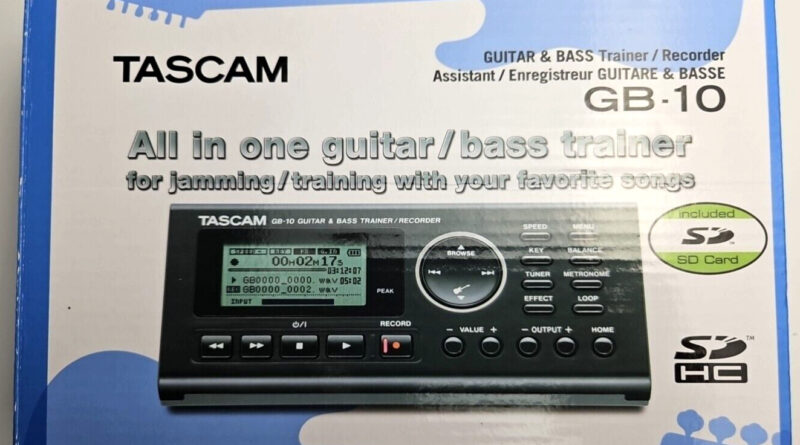 Tascam GB-10 All in One Guitar Bass Trainer Recorder w/ SD Card - Open Box