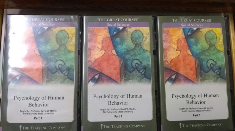 The Great Courses- Psychology of Human Behavior -3 part set (FC12-1)