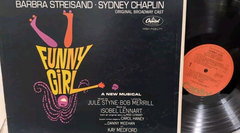 Vintage FUNNY GIRL Barbra Streisand ORIGINAL BROADWAY CAST EX  Vinyl LP Musical